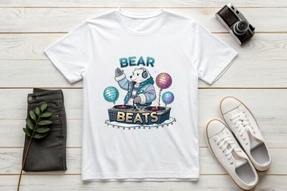 Bear Beats Christmas PNG Review: A Festive Illustration for Creative Sellers