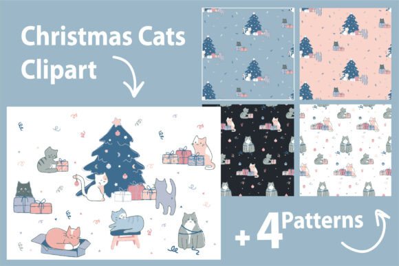 Christmas Cats Clipart Patterns Set Review for Real Embroidery Projects