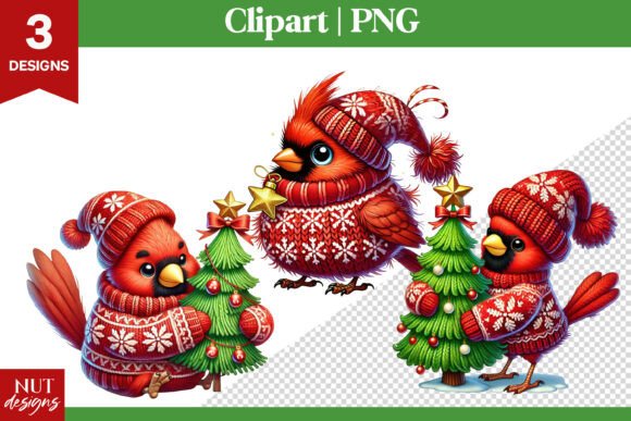 Christmas Clipart, Cute Cardinal Birds: A Designer’s Review for Modern Illustrations
