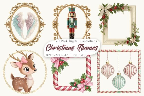 Christmas Frames Clipart Bundle: A Review for Illustrations and Digital Sellers