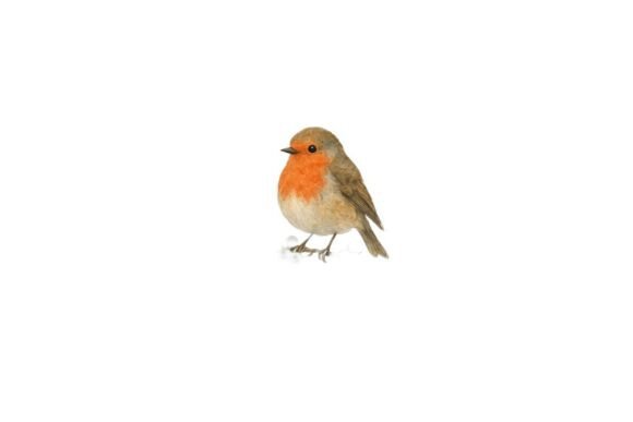 Christmas Robin PNG File: A Festive Illustration for Digital Sellers