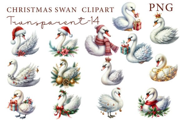 Christmas Swan Clipart for Illustrations: A Seller’s Perspective