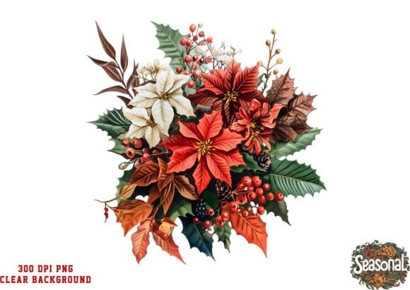 Crimson Leaf Christmas Bouquet PNG Review