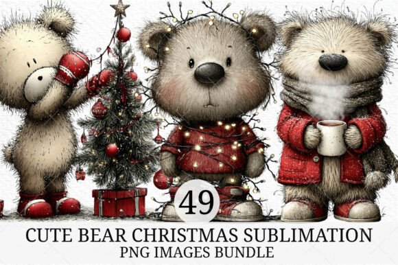 Cute Bear Christmas Sublimation Bundle Review for Digital Sellers