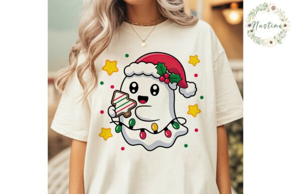 Cute Christmas Ghost PNG Clipart: A Playful Addition to Holiday Illustrations