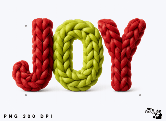 Faux Yarn Christmas Joy Png: A Festive Graphic Design Asset for Handmade Creations