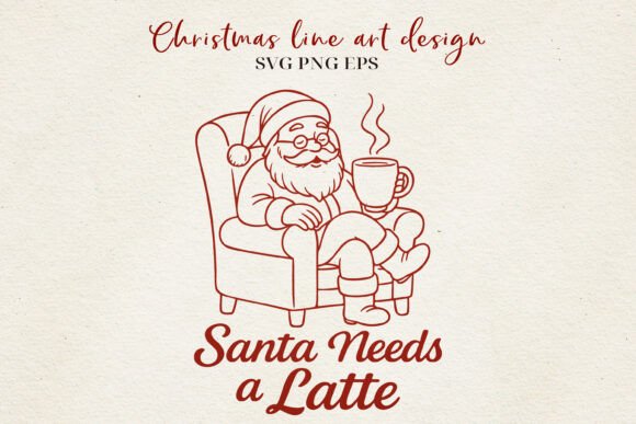 Funny Christmas Coffee Line Art Illustrations Review