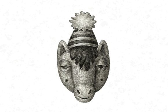 Funny Christmas Mask PNG Clipart: A Festive Illustration for Engaging Branding