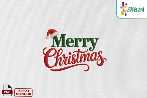 Merry Christmas Text Style Embroidery PN: A Versatile Graphic Design Asset for Marketing