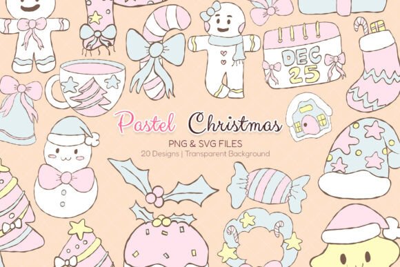Pastel Christmas SVG PNG Clipart Review for Real Embroidery Projects