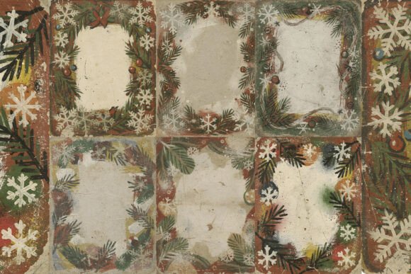 Vintage Christmas JPG Background Set for Illustrations